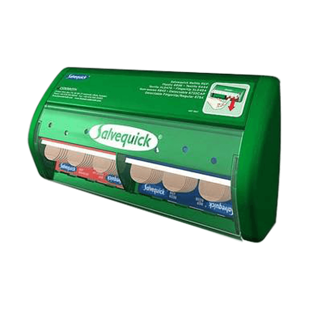 Salvequick Plaster Dispenser with Fabric and Plastic Plasters
