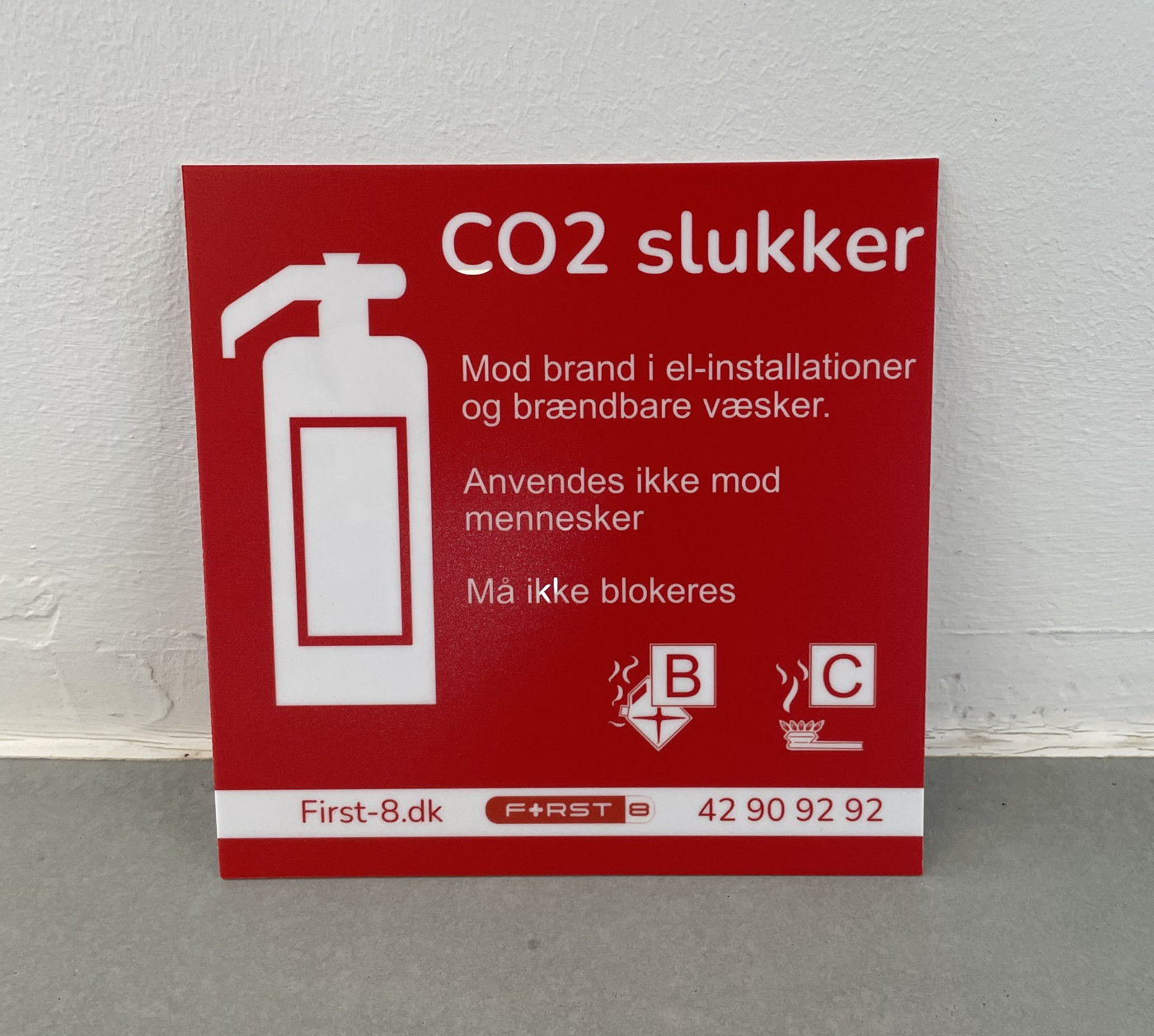 Co2 skilte 15x15 cm