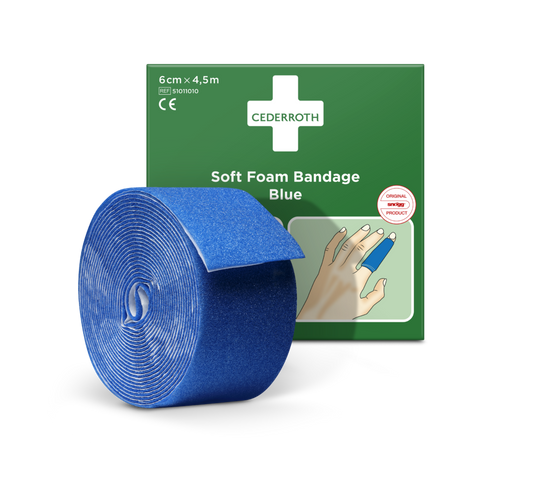 Cederroth Soft Foam Bandage Blue 6cm x 4.5m