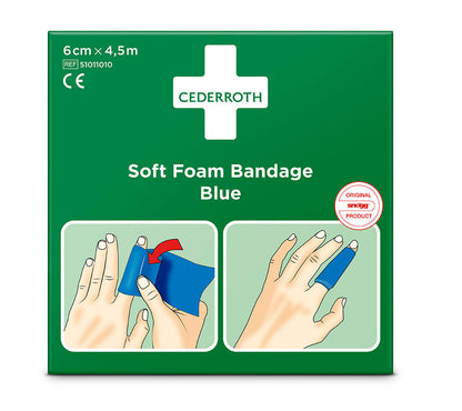 Cederroth Soft Foam Bandage Blue 6cm x 4.5m