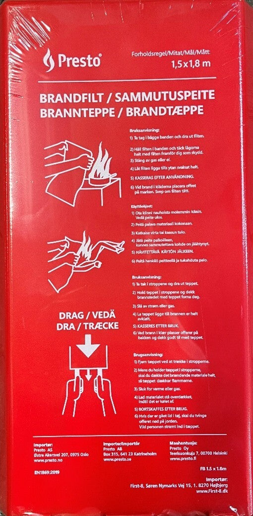 Presto Brandtæppe 1,5 x 1,8m