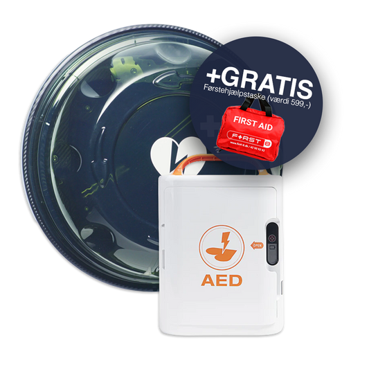 Mediana A16 Hjertestarter + Udendørs skab (+gratis førstehjælpstaske)