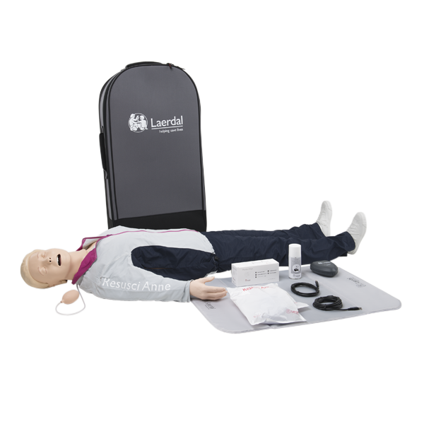 Laerdal Resusci Anne QCPR, full-body manikin with bag