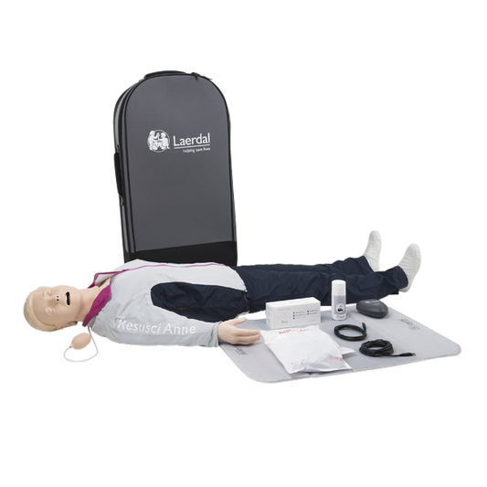 Laerdal Resusci Anne QCPR, full-body manikin with bag